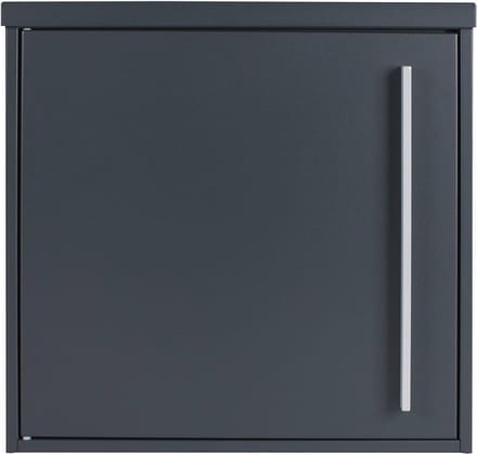 Moderne antraciet-grijze brievenbus met designafwerking en weerbestendige eigenschappen