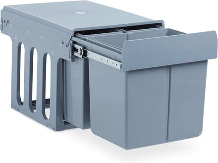 Uitschuifbare inbouw prullenbak voor de keuken - 15 & 8 liter afvalscheiding