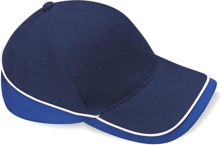 Beechfield Competition Cap French Navy/Bright Royal/White