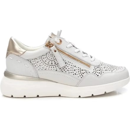 Dames sneakers met zijrits van leer Carmela