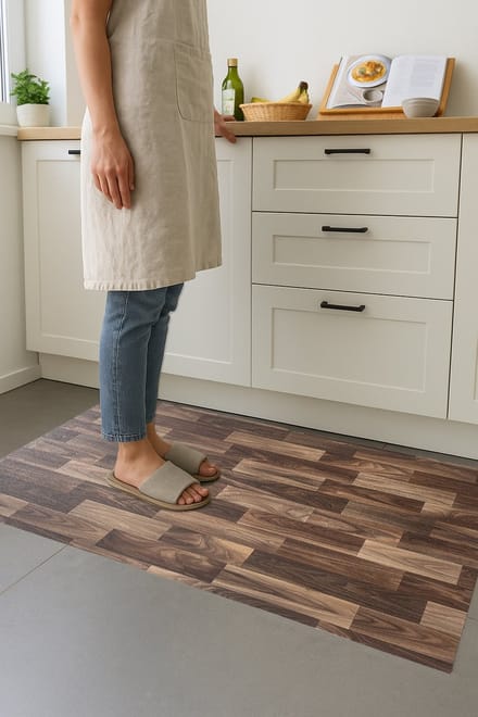 JYG LIME OAK vinyl tapijtloper 75x250cm - afwasbaar - antislip - keukenloper