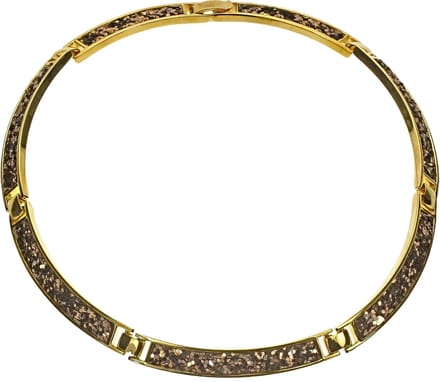 Behave - Ketting Sparkle - Goudkleur met bruine details - 40 cm