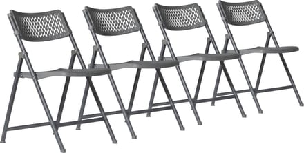 Klapstoel Aran - Grijs - Set van 4 - Eenvoudig inklapbaar - Modern design