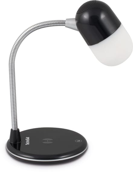 TechniSat Viola tafellamp met bluetoothspeaker en draadloze oplader - zwart