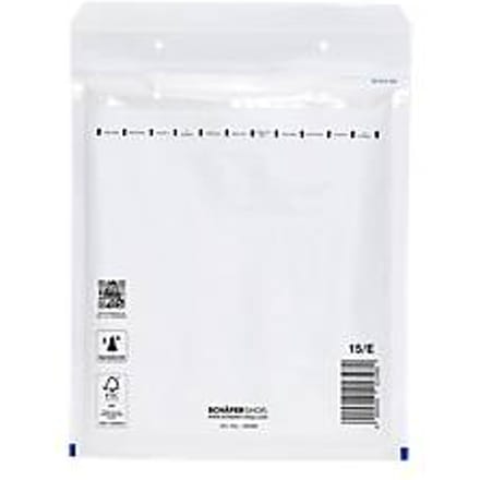 Schäfer Shop Pure Luchtkussenenveloppen, 215 x 265 mm, wit, 100 stuks