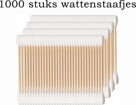 Vardaan Wattenstaafjes - Hout - Bamboe - 1000 st