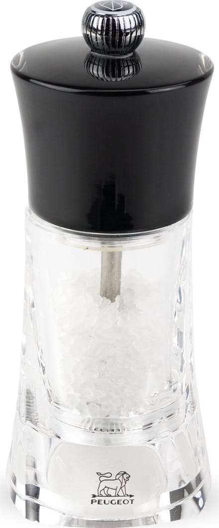 Peugeot Molène Zoutmolen 14 cm - Zwart/transparant - Acryl