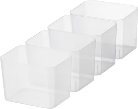 SmartStore - Insert 04 Verdeelbakjes Set van 4 Stuks - Polypropyleen - Transparant
