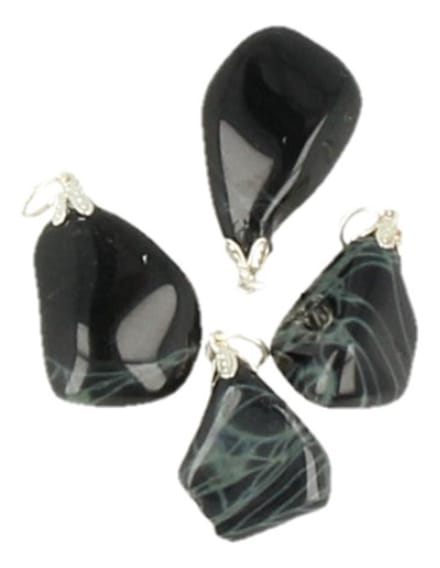 Edelsteenhanger Obsidiaan spinnenweb