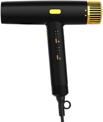 High-speed borstelloze haardroger - zwart 220 V - 110.000 rpm met constante temperatuur - concentrator en diffuser