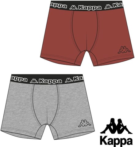 Kappa - Katoenen Boxershorts 8PACK - 4x Grijs & 4x Rood - M