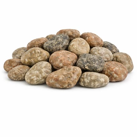 Home & Styling decoratie stenen - groot - 650ml - beige mix - hobby steentjes - sier stenen