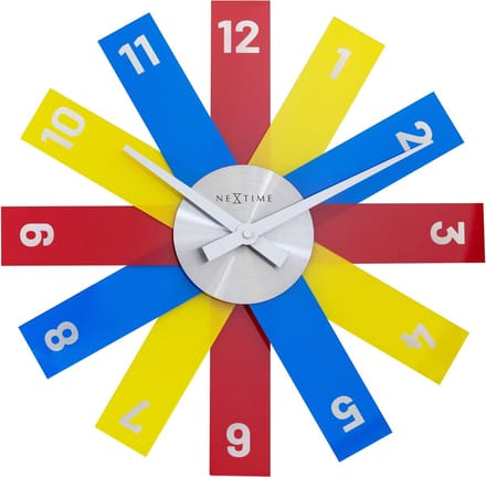 NeXtime Plexi – Design Wandklok – 40 cm – Acryl – Multicolor – Stil