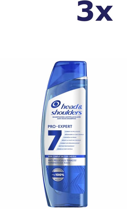 3x Head & Shoulders Shampoo Pro-Expert 7 Hardnekkige Roos 250ML