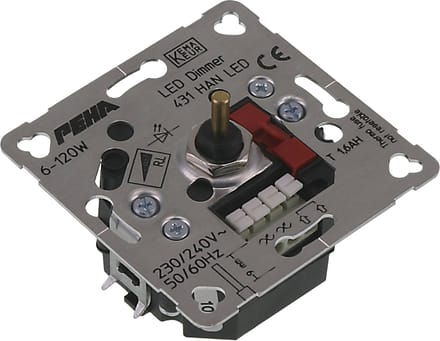 PEHA dimmer - inbouw - LED - 6-60W - universeel - 120W - DW - element