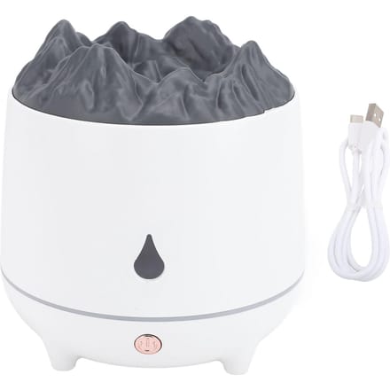 Vulkaan Luchtbevochtiger Diffuser Timer Stil Anti-Droog Verwarming 2 Modi USB Vulkaan Essentiële Olie Diffuser gray