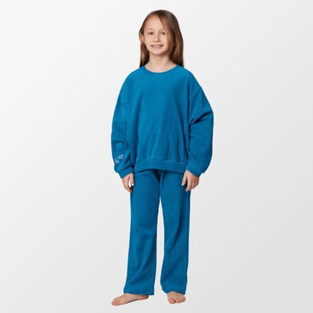 Woody, Pyjama - Groenblauw Velours - 8 jaar