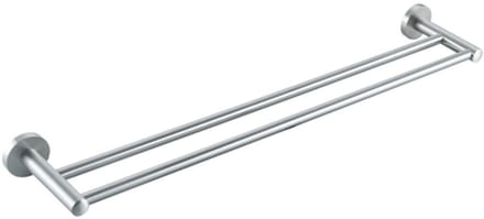FugaFlow Eccelente Acces Handdoekhouder - dubbel - rond - geborsteld RVS PVD