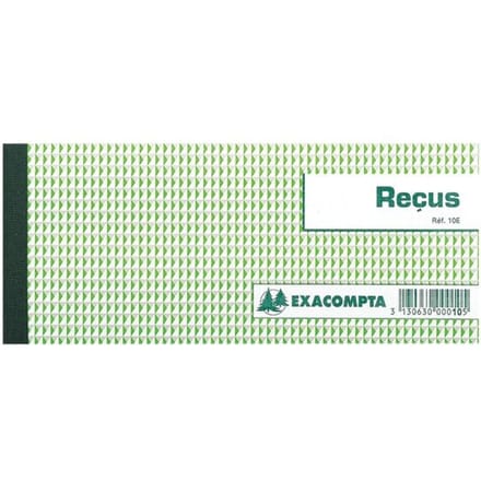 Exacompta Bonboekje ontvangstbewijzen 50 bladen - Horizontaal formaat 9x13cm - - 10E