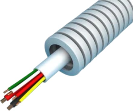 Snelflex flexibele buis alarmkabel 4x0.22mm2 en 2x0.75mm2 - 16mm per rol 100 meter (SFA74)