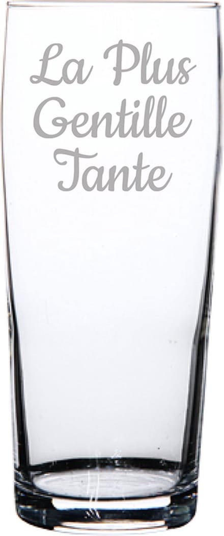 Bierfluitje gegraveerd - 19cl - La Plus Gentille Tante