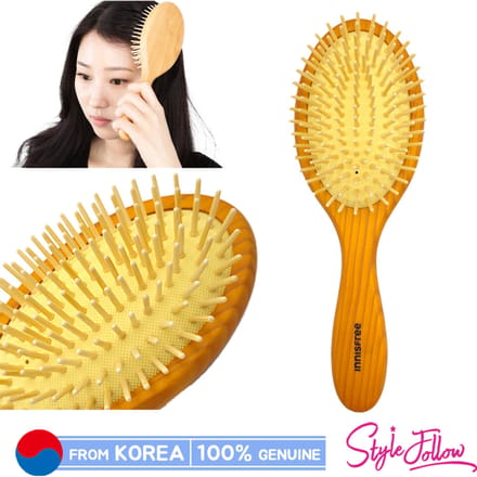 Innisfree Brosse à cheveux plate 1pc + Sample Gifts yellow