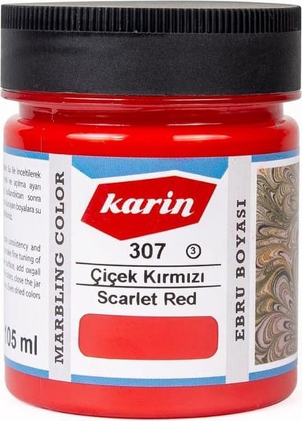 Ebru / Papiermarmer Verf - Scharlakenrood - 105 ml