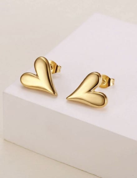 Vibe - small hart -goud - earrings - oorknop - juweel - geschenk