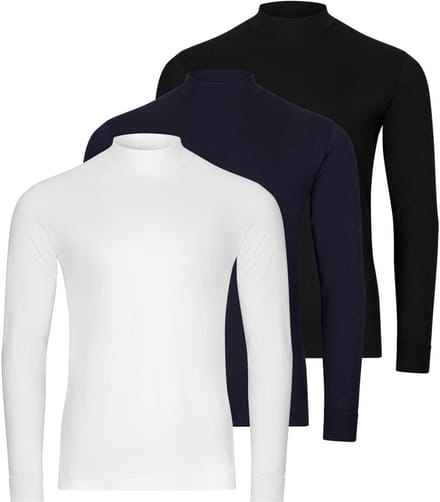 RAGMAN Heren longsleeve 3 pack Basic