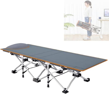 Opvouwbaar Veldbed - Gastenbed Opklapbaar - Comfortabel Rusten - Stevig Stalen Frame - 100 Kg Capaciteit - One Color