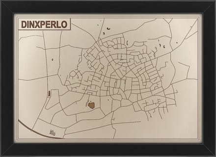 Houten stadskaart van Dinxperlo