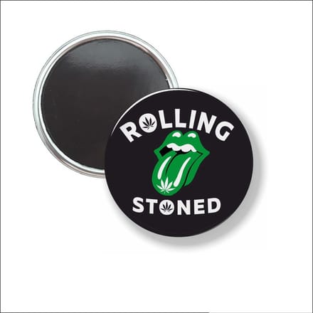 Button Met Magneet 58 MM - Rolling Stoned - NIET VOOR KLEDING