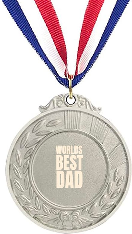Akyol - werelds beste vader medaille zilverkleuring - Vader - familie - cadeau