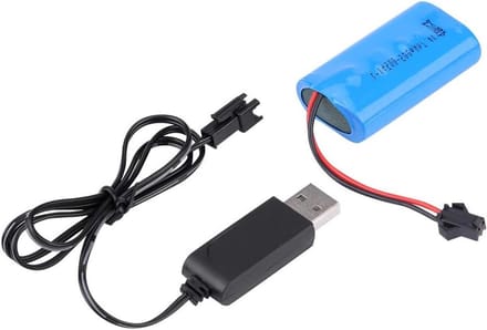 Oplaadbare Lithium-ion 1450 500mAh 7.4V met USB-kabel voor RC-auto's en modelbouwaccessoires