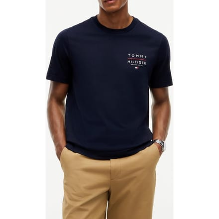 Tommy Hilfiger Brand Love T-shirt Desert Sky Maat: L | Basic T-Shirts Outlet | Heren | Blauw