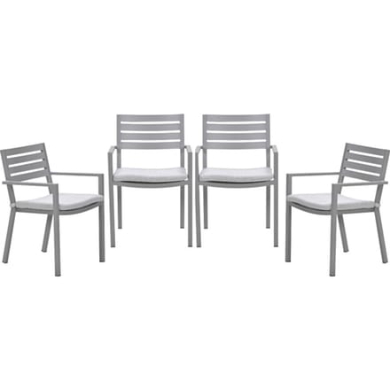 Garden Impressions Oklahoma tuinstoelen set van 4 taupe