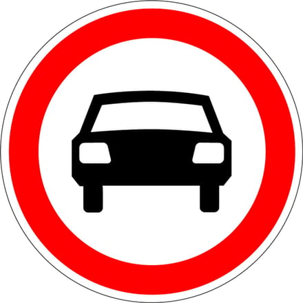 Geslotenverklaring auto's sticker, C6 150 mm