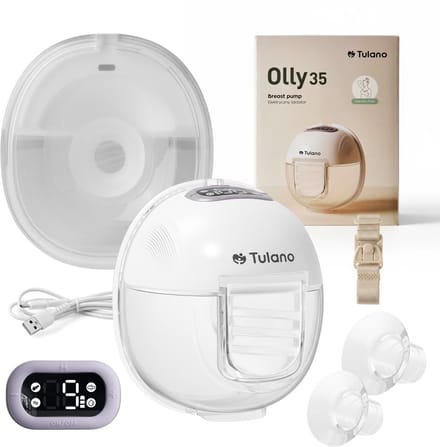 TULANO Olly 35 Draadloze elektrische borstkolf, BPA-vrij, timer en duidelijk LED-display