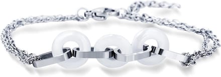 Montebello Armband Uma White - 316L Staal - Keramiek - ∅10mm - 20cm