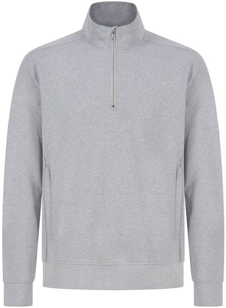 Henbury Uniseks sweater met ritskraag H842 - Heather Grey - XXL