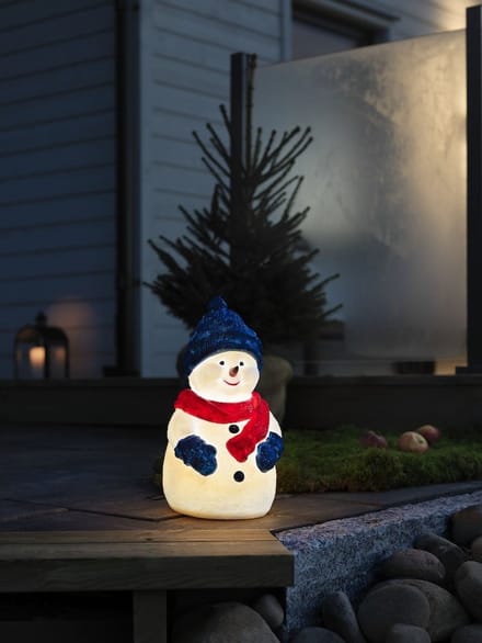Konstsmide Christmas LED decoratie figuur Sneeuwpop, warmwit, IP44