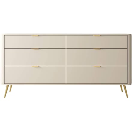 SELSEY Zesladenkast - 172 cm - beige - OVAAL