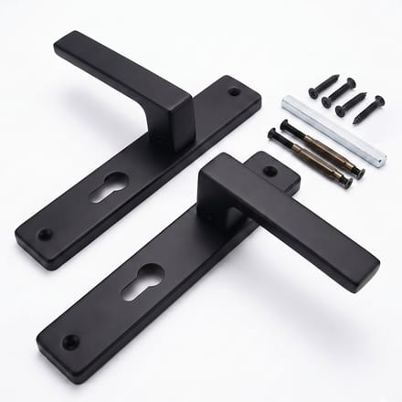 Deurklink binnendeur - 2-delige set - profiel cilinder - zwart
