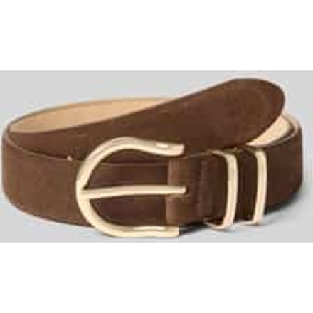 Riem van echt leer in velourslook