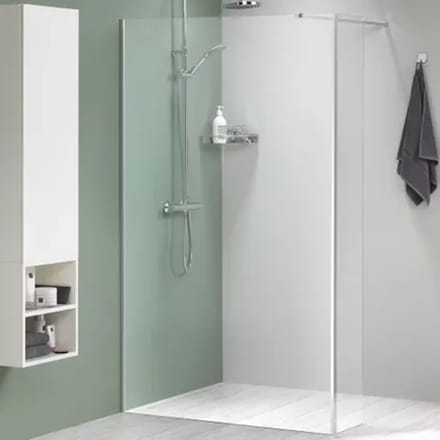 Sealskin Inloopdouche Mix&match 118x200cm - Geborsteld Staal Profiel - 8 Mm Helder Glas