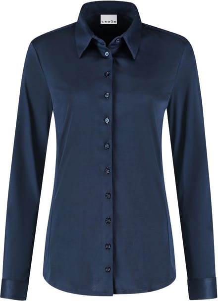 Ledub dames blouse Lizzy - jersey - donkerblauw
