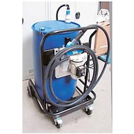 Pompsysteem voor IBC CEMO Cematic Blue BASIC AZV, met universele console voor IBC's, zuigslang 1,5 m, SEC-koppeling, automatische sproeier, 30l/min