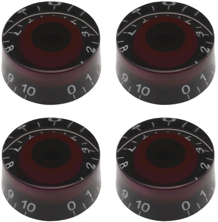 Dailygoods - Set van 4 Elektrische Gitaar Volume Knoppen met 18 Grove Spline