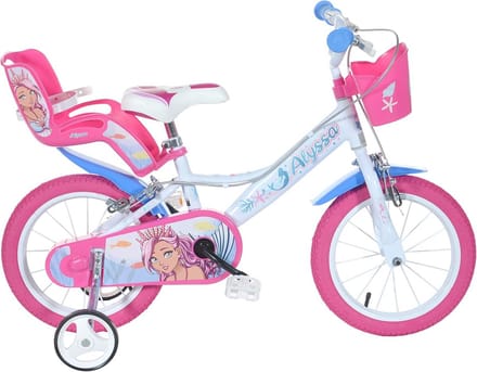 Meisjesfiets - Kinderfiets - Buiten spelen - Lichtgewicht frame - 16 inch - Wit