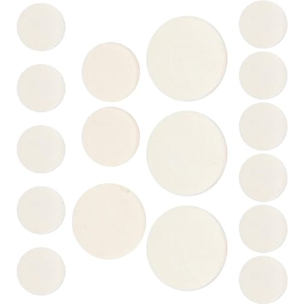 Lot de 17 coussinets pour clarinette en si bémol, joints pour trous de rosace, accessoires pour instruments de musique, M01737 white